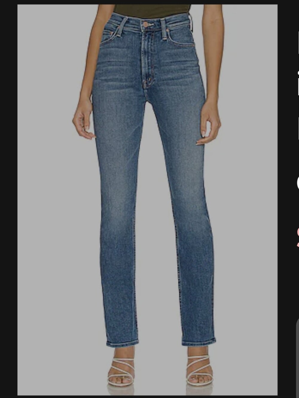 MOTHER Denim The High Waisted Rider Skimp Jeans in First Mate – Size 28